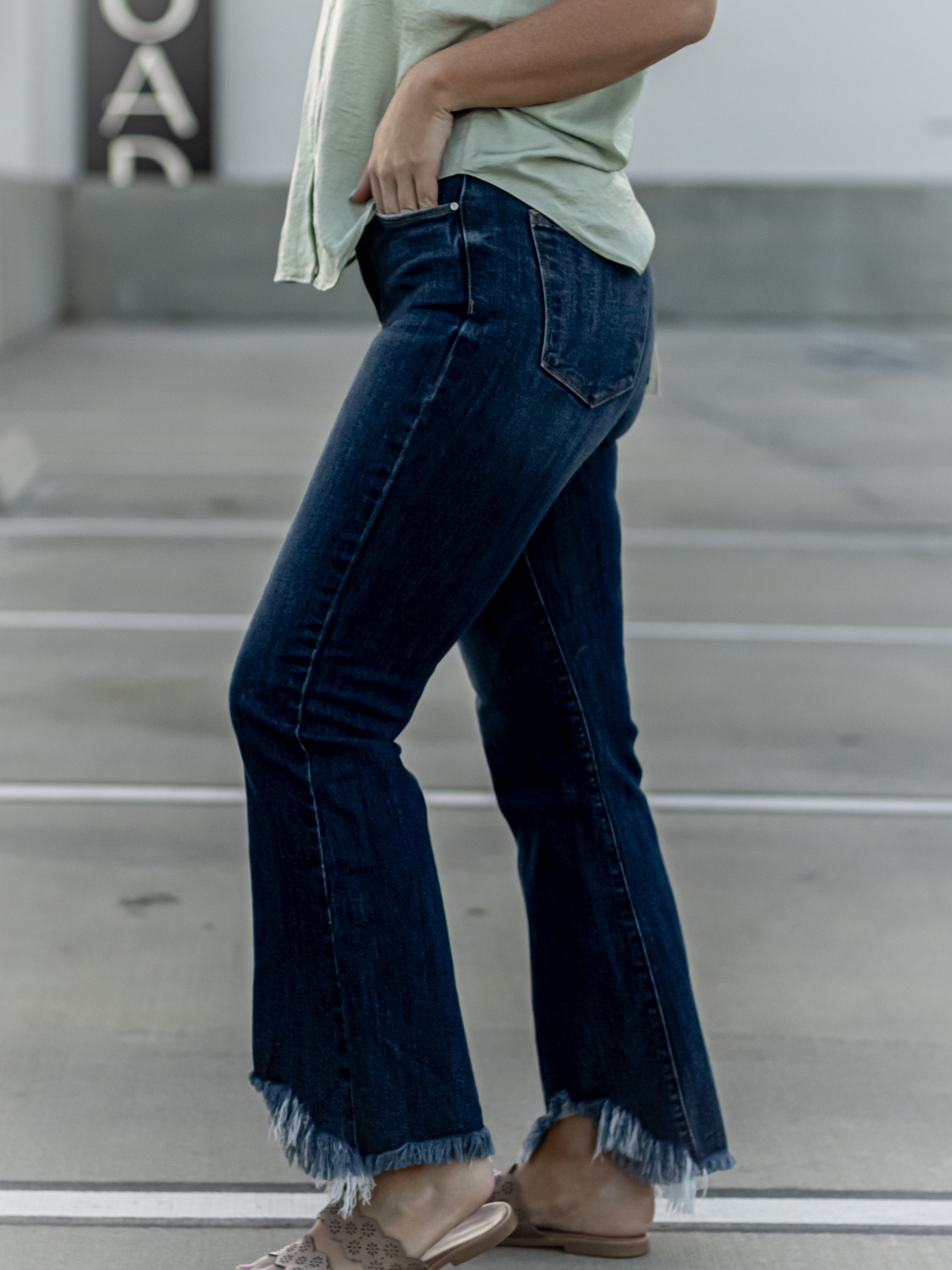 Miss Professional Bootcut Crop Jeans