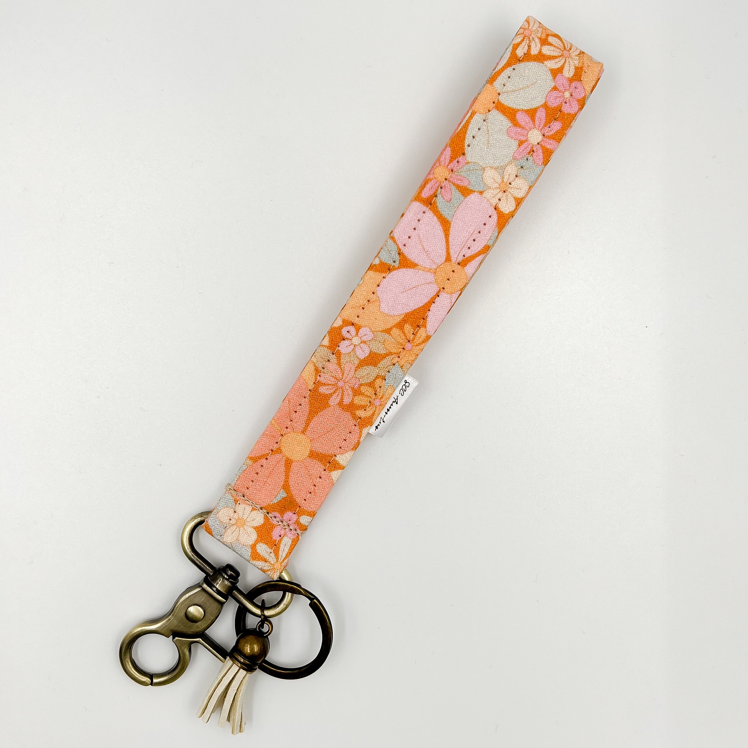 Muted Pastel Florals | Keychain Wristlet